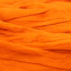 Шерсть для валяния вискоза 100%, 50 гр. (0490 яр.оранжевый)