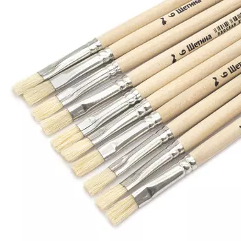 ЩП-07127 Кисть школьная из волоса щетины плоская №6