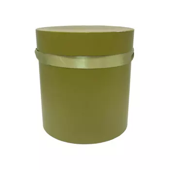 Шляпная коробка с крышкой 22,2*22см (болотный)