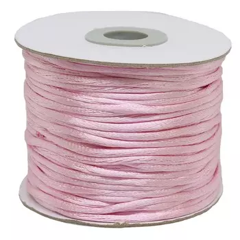 Шнур атласный (для воздушных петель), 2 мм*45,7 м (45 розовый)