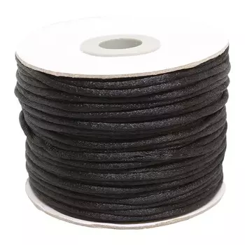 Шнур атласный (для воздушных петель), 2 мм*45,7 м (23 черный)