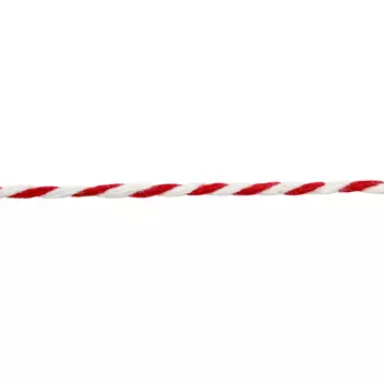 Шнур декоративный двухцветный 2мм*100м (белый/красный)