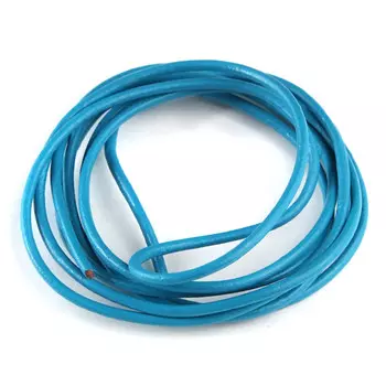 Шнур для бижутерии, нат.кожа, 1 м/упак (синий)