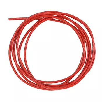 Шнур для бижутерии, нат.кожа, 1 м/упак (красный)