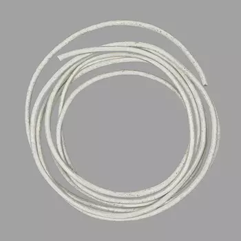 Шнур для бижутерии, нат.кожа, 1 м/упак (белый)