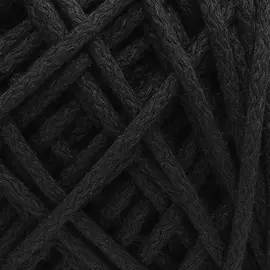 Шнур для рукоделия 6мм, 200м (70% хлопок, 30% полиэстер) (005 черный)