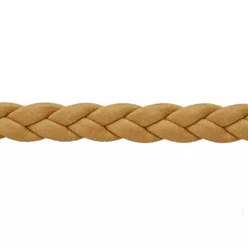 Шнур 'косичка' кожзам 3мм*50м (бежевый)