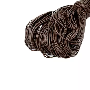 Шнур кожзам 1,5мм*50м (кофейный)