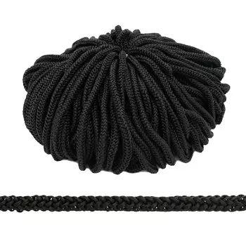 Шнур п/п вязаный, хоз-быт, 5 мм, 50 м (черный)