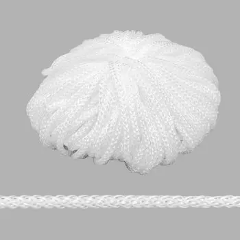 Шнур п/п вязаный, хоз-быт, 5 мм, 50 м (белый)