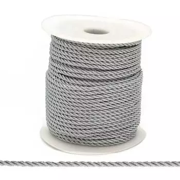 Шнур витой металл. 3мм*50м (серебро)