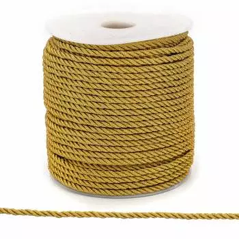 Шнур витой металл. 3мм*50м (золото)