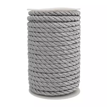 Шнур витой металл. 8мм*25м (серебро)