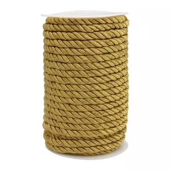 Шнур витой металл. 8мм*25м (золото)