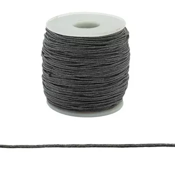 Шнур вощеный 1,0мм*100м цветной на катушке 0371-9002 (C301 т.серый)