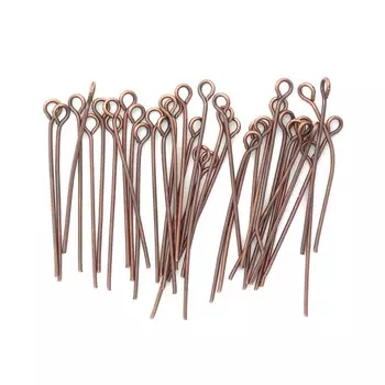 Штифт с петлей 30мм, 50шт/уп, Астра (медь)