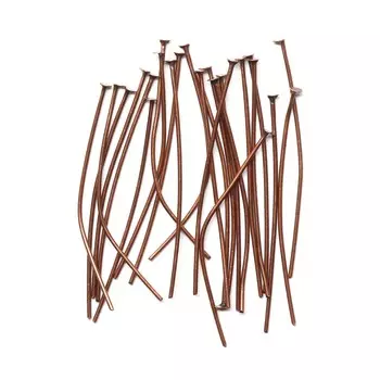 Штифт с плоской головкой 45мм, 50шт/уп, (медь)