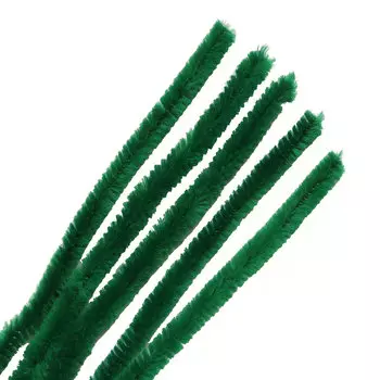 Синель-проволока, 12 мм*30см, 15шт/упак, Astra&amp;Craft (A-036 зеленый)