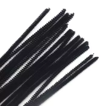 Синель-проволока, 6мм*30см, 30шт/упак, Astra&amp;Craft (A-047 черный)