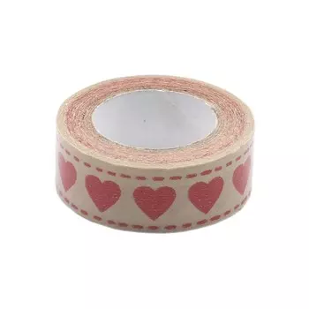 Скотч бумажный, Сердечки 15мм*8м SCB4905022