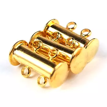 SLK003-A Магнитный замок на 2 нити, 10*15 мм, упак./3 шт., Astra&amp;Craft (золото)