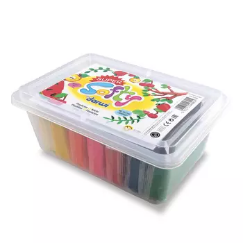 SO0880010K01 Набор пластилина SUPER-SOFTY в пластиковой коробке, 10*150 гр.