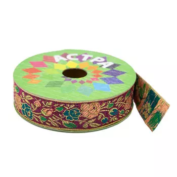 SR1049 Тесьма жаккардовая, 25 мм*9 м, 'Астра' (С16)