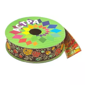 SR1049 Тесьма жаккардовая, 25 мм*9 м, Astra&amp;Craft (С10)