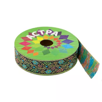 SR1056 Тесьма жаккардовая, 30 мм*9 м, 'Астра' (С14)