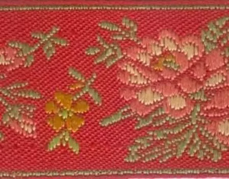 SR1369 Тесьма жаккардовая, 30 мм*9 м, 'Астра' (24 красный)