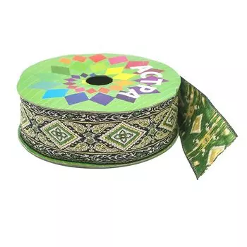 SR676 Тесьма жаккардовая, 40 мм*9 м, Astra&amp;Craft (зеленый)