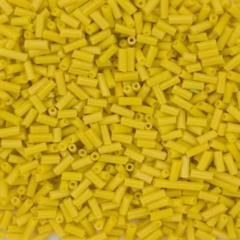 Стеклярус, (стекло), 5 мм, упак./20 гр., 'Астра' (42 желтый/непрозрачный)