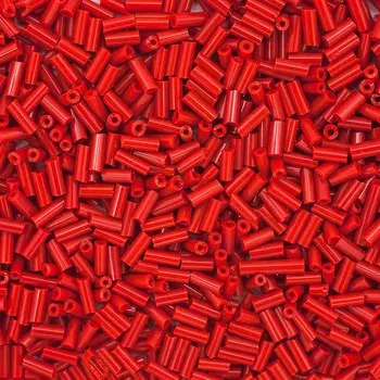 Стеклярус, (стекло), 5 мм, упак./20 гр., 'Астра' (45 красный/непрозрачный)