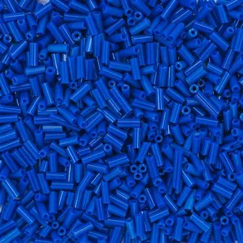 Стеклярус, (стекло), 5 мм, упак./20 гр., 'Астра' (48 синий/непрозрачный)