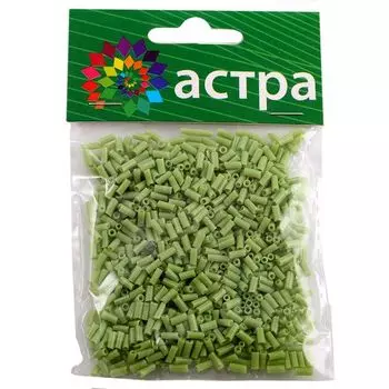 Стеклярус, (стекло), 5 мм, упак./20 гр., 'Астра' (44 салат/непрозрачный)