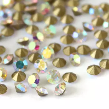 Стразы конусовидные риволи 3,8мм, ss16, 8гр./упак (стекло) (001АВ)