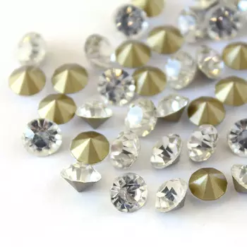 Стразы конусовидные риволи 6,8мм, ss32, 18гр./упак (стекло) (001)