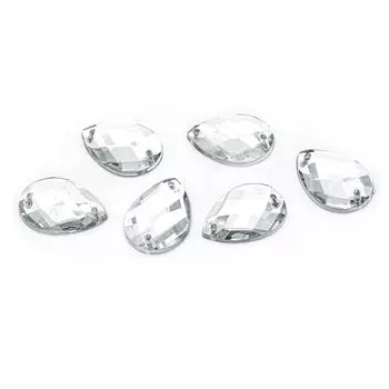 Стразы пришивные, акриловые, 13*18мм, 6шт/упак (капля) Astra&amp;Craft (N38 прозрачный)