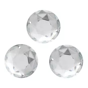 Стразы пришивные, акриловые, 25мм, 3шт/упак (круглые) Astra&amp;Craft (N38 прозрачный)
