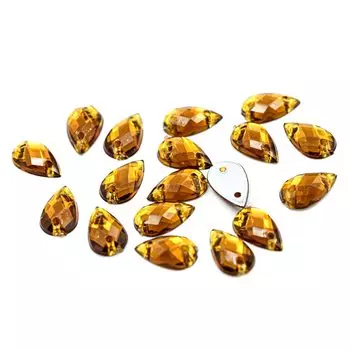 Стразы пришивные, акриловые, 6*10мм, 18шт/упак (капля) Astra&amp;Craft (13 медный)