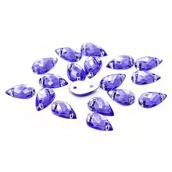 Стразы пришивные, акриловые, 6*10мм, 18шт/упак (капля) Astra&amp;Craft (24 фиолетовый)