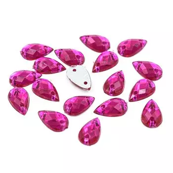 Стразы пришивные, акриловые, 6*10мм, 18шт/упак (капля) Astra&amp;Craft (38 рубин)