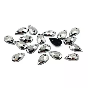 Стразы пришивные, акриловые, 6*10мм, 18шт/упак (капля) Astra&amp;Craft (36 графит)