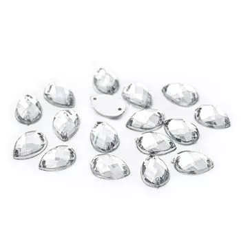 Стразы пришивные, акриловые, 6*10мм, 18шт/упак (капля) Astra&amp;Craft (N38 прозрачный)