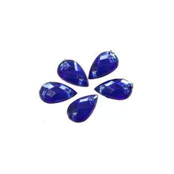 Стразы пришивные, акриловые, 6*10мм, 18шт/упак (капля) Астра (07 ультрамарин)