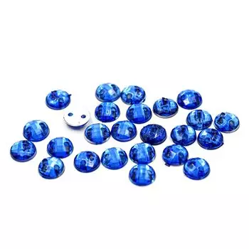 Стразы пришивные, акриловые, 6,5мм, 25шт/упак (круглые) Astra&amp;Craft (07 ультрамарин)