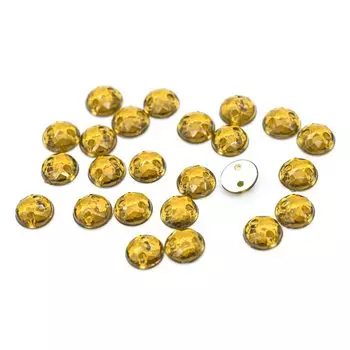 Стразы пришивные, акриловые, 6,5мм, 25шт/упак (круглые) Astra&amp;Craft (11 св.оранжевый)