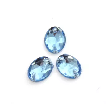 Стразы пришивные, акриловые, 6*8мм, 20шт/упак (овальные) Astra&amp;Craft (26 сапфир)