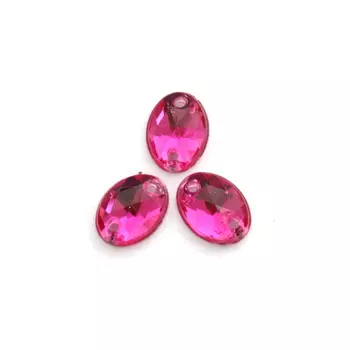 Стразы пришивные, акриловые, 6*8мм, 20шт/упак (овальные) Astra&amp;Craft (02 фуксия)