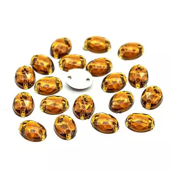 Стразы пришивные, акриловые, 6*8мм, 20шт/упак (овальные) Astra&amp;Craft (13 медный)